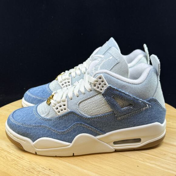 Nike Air Jordan 4 Retro Tex Shoes "Denim" Sail Gum IB6716-100 Size 7 NEW - Picture 9 of 10
